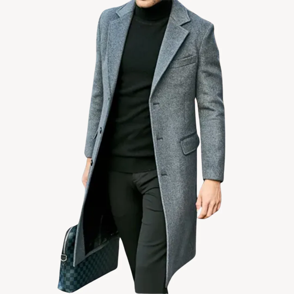 VogeLuxe | Men’s Tailored Long Overcoat 2