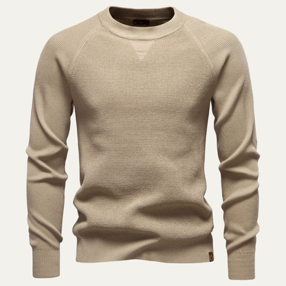 VogeLuxe | Men’s Textured Crewneck Knit Sweater 6