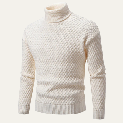 VogeLuxe | Men’s Textured Diamond Knit Turtleneck 0
