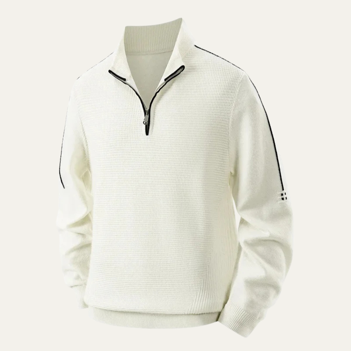 VogeLuxe | Men’s Textured Fleece Quarter-Zip Sweater 0