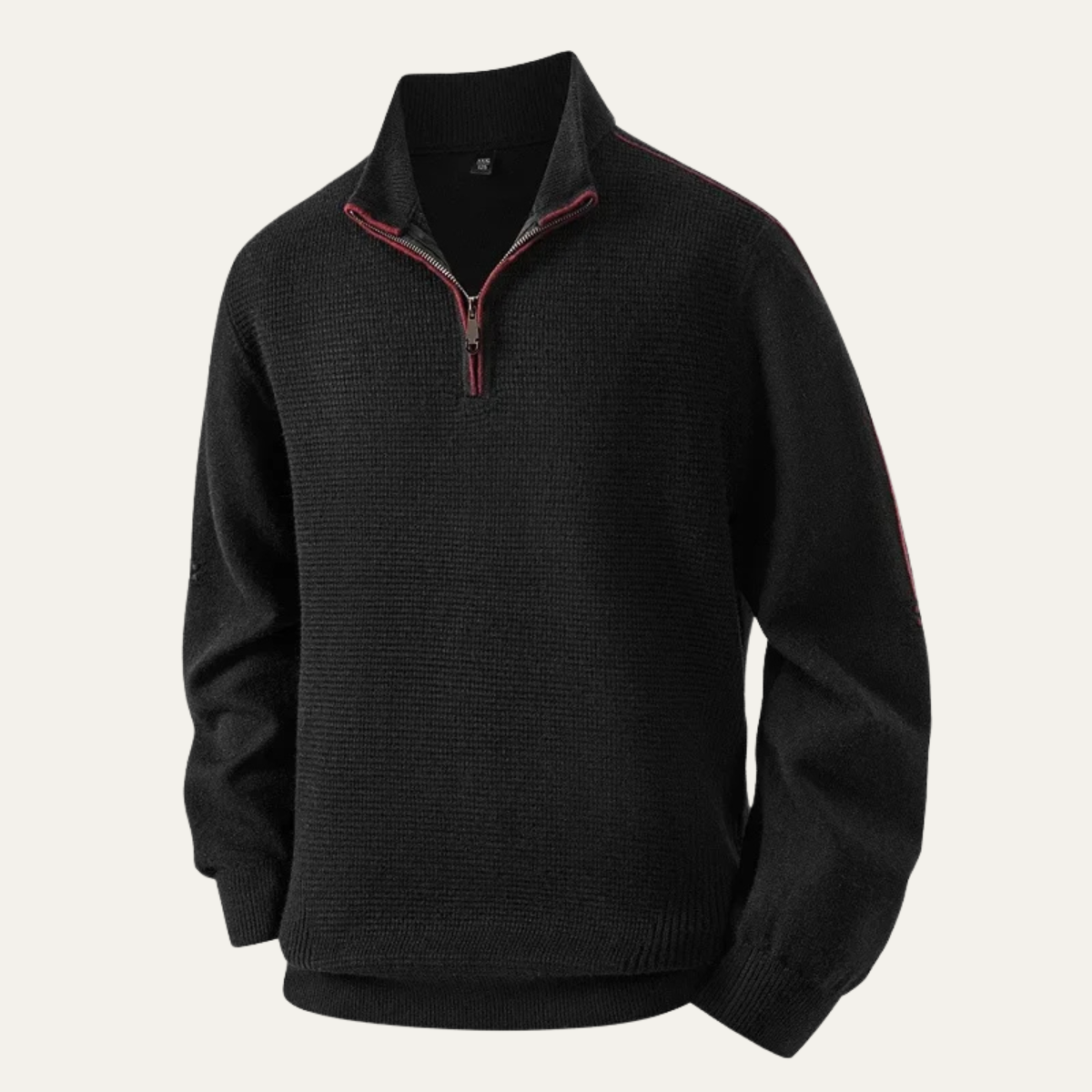 VogeLuxe | Men’s Textured Fleece Quarter-Zip Sweater 6