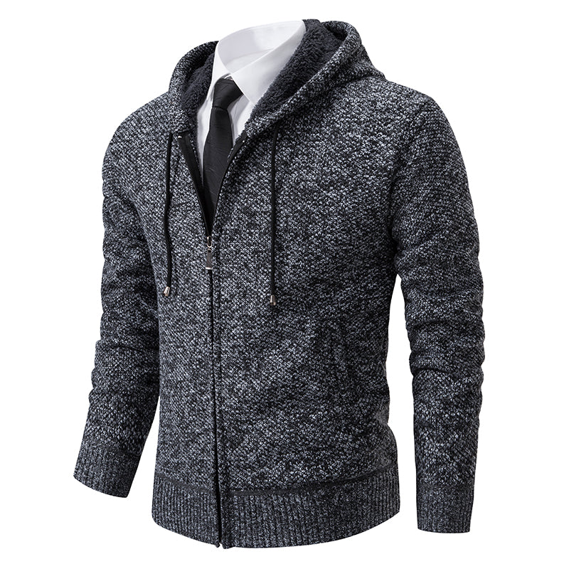 VogeLuxe | Men’s Textured Full-Zip Cardigan Sweater 0