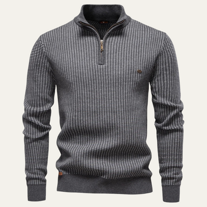 VogeLuxe | Men’s Textured Half Zip Pullover 0