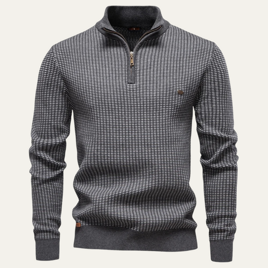 VogeLuxe | Men’s Textured Half Zip Pullover 0