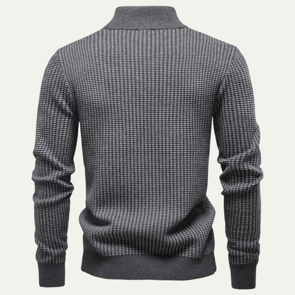 VogeLuxe | Men’s Textured Half Zip Pullover 1