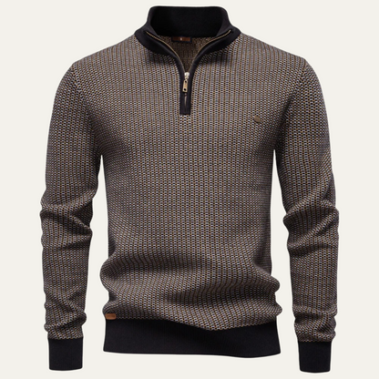 VogeLuxe | Men’s Textured Half Zip Pullover 6