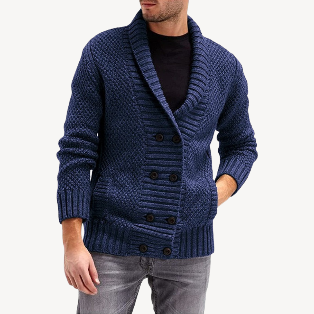 VogeLuxe | Men’s Textured Knit Cardigan 6
