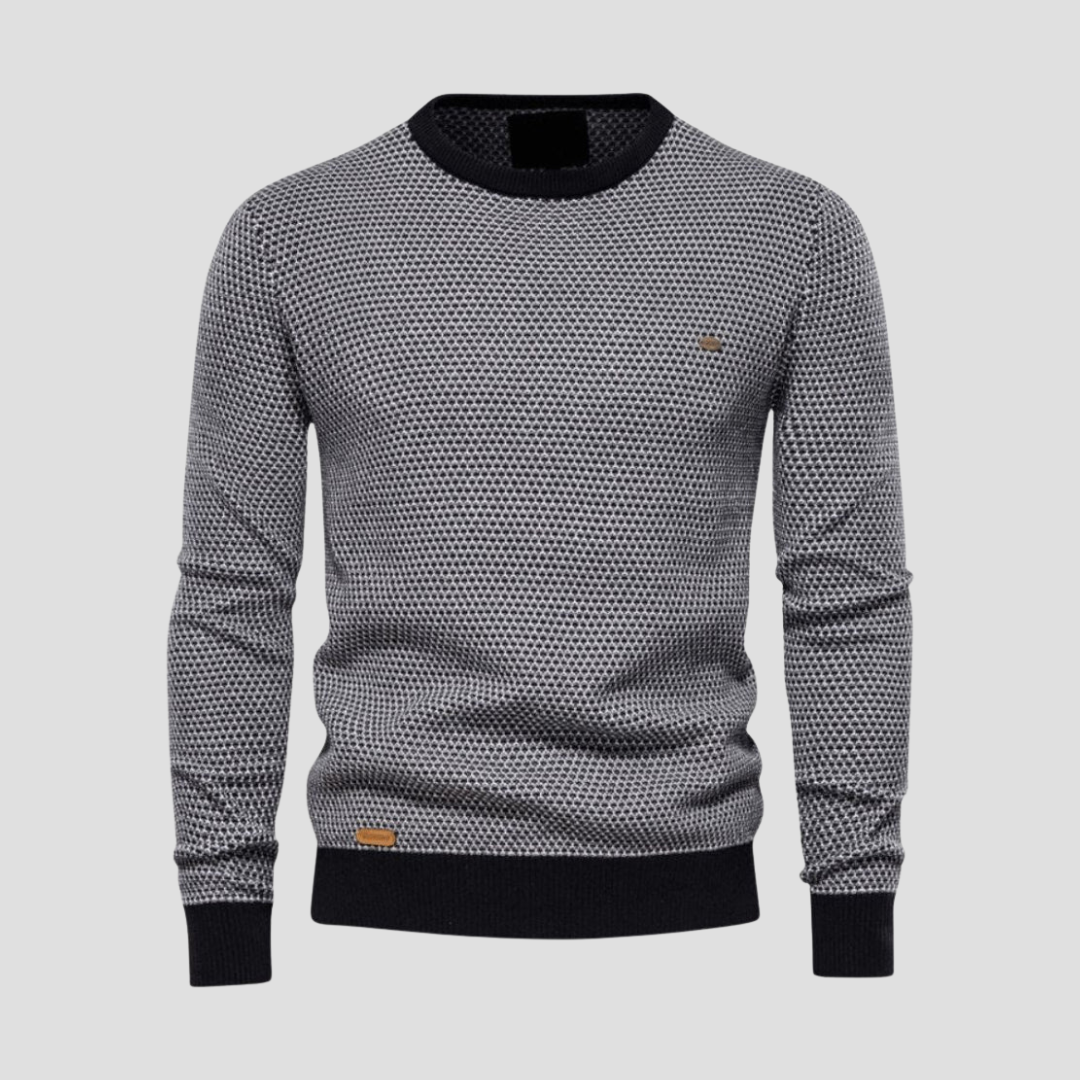 VogeLuxe | Men’s Textured Knit Crew Sweater 0