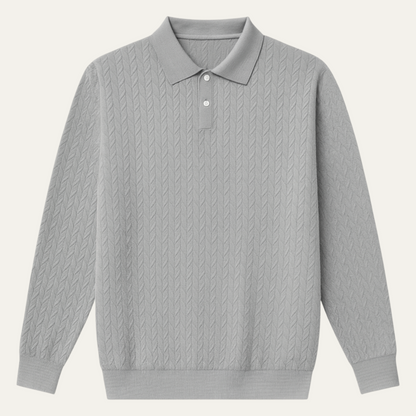 VogeLuxe | Men’s Textured Knit Polo 1