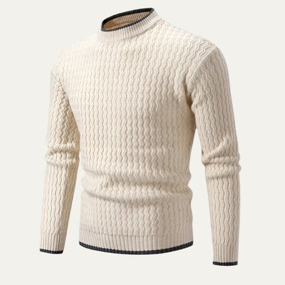 VogeLuxe | Men’s Textured Mock Neck Sweater 0