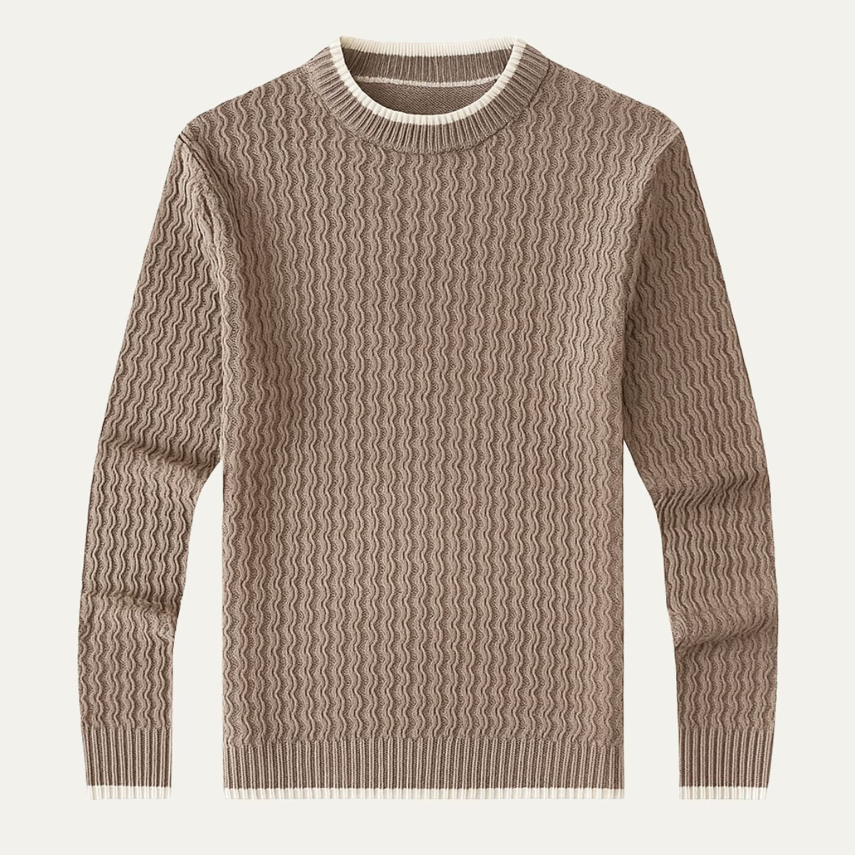 VogeLuxe | Men’s Textured Mock Neck Sweater 1