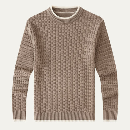 VogeLuxe | Men’s Textured Mock Neck Sweater 1