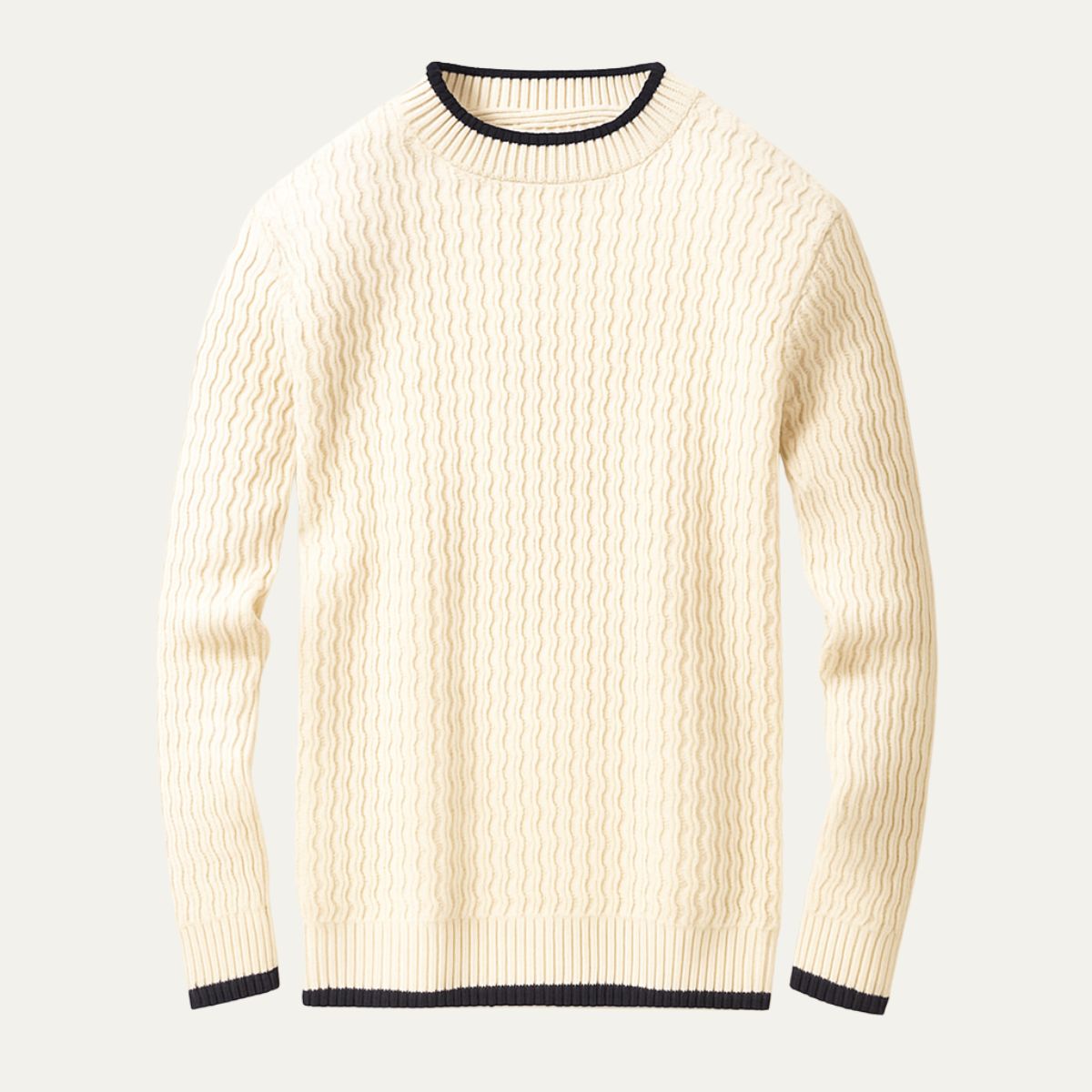 VogeLuxe | Men’s Textured Mock Neck Sweater 2