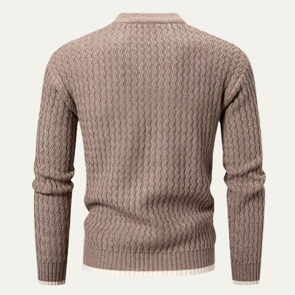VogeLuxe | Men’s Textured Mock Neck Sweater 5