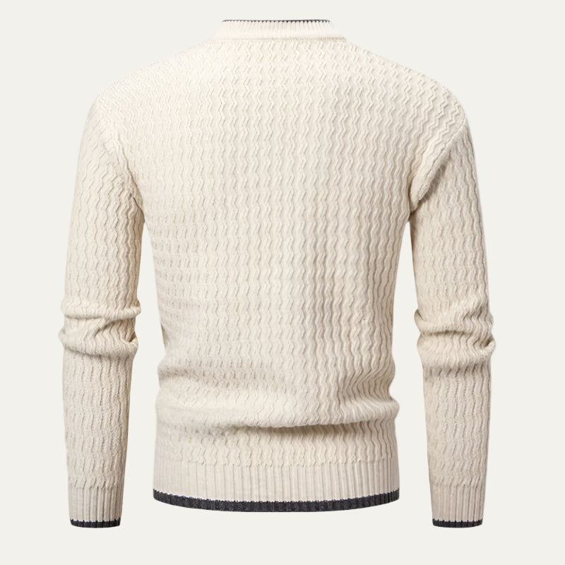 VogeLuxe | Men’s Textured Mock Neck Sweater 6