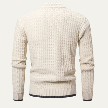 VogeLuxe | Men’s Textured Mock Neck Sweater 6