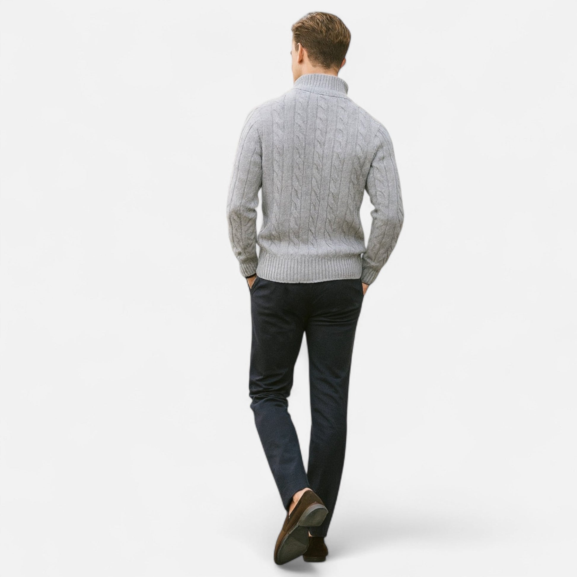 VogeLuxe | Men's Textured Open-Front Sweater 6