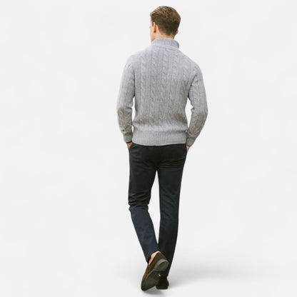 VogeLuxe | Men's Textured Open-Front Sweater 6