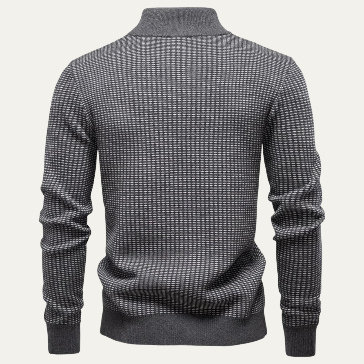 VogeLuxe | Men’s Textured Quarter Zip Sweater 7