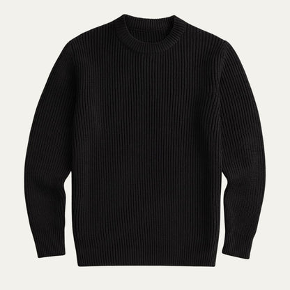 VogeLuxe | Men’s Textured Rib Knit Crewneck Sweater 2