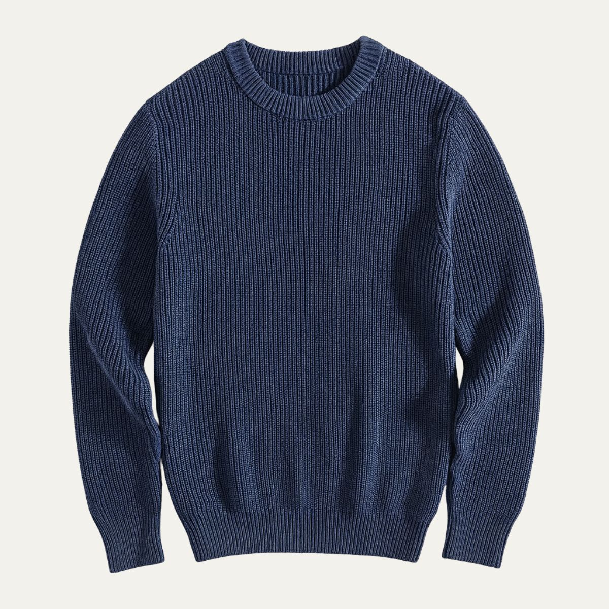 VogeLuxe | Men’s Textured Rib Knit Crewneck Sweater 4