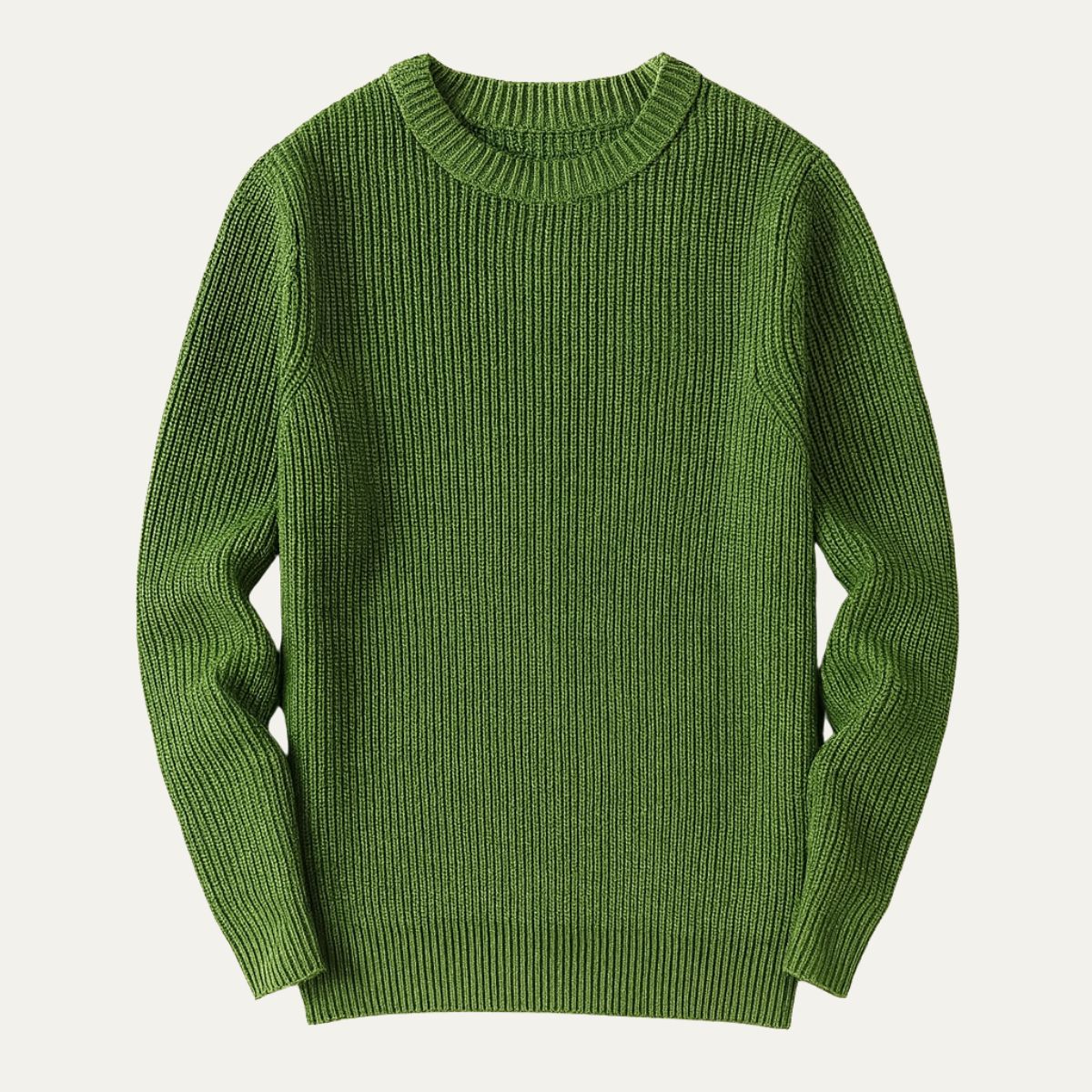VogeLuxe | Men’s Textured Rib Knit Crewneck Sweater 6