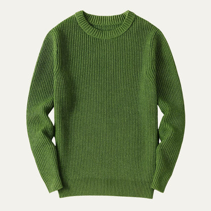 VogeLuxe | Men’s Textured Rib Knit Crewneck Sweater 6