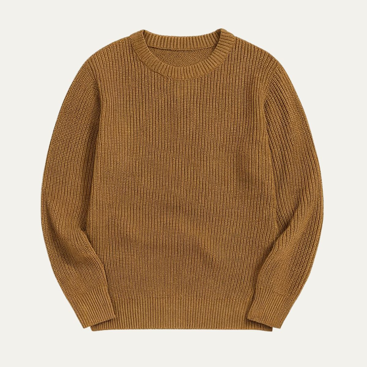 VogeLuxe | Men’s Textured Rib Knit Crewneck Sweater 8