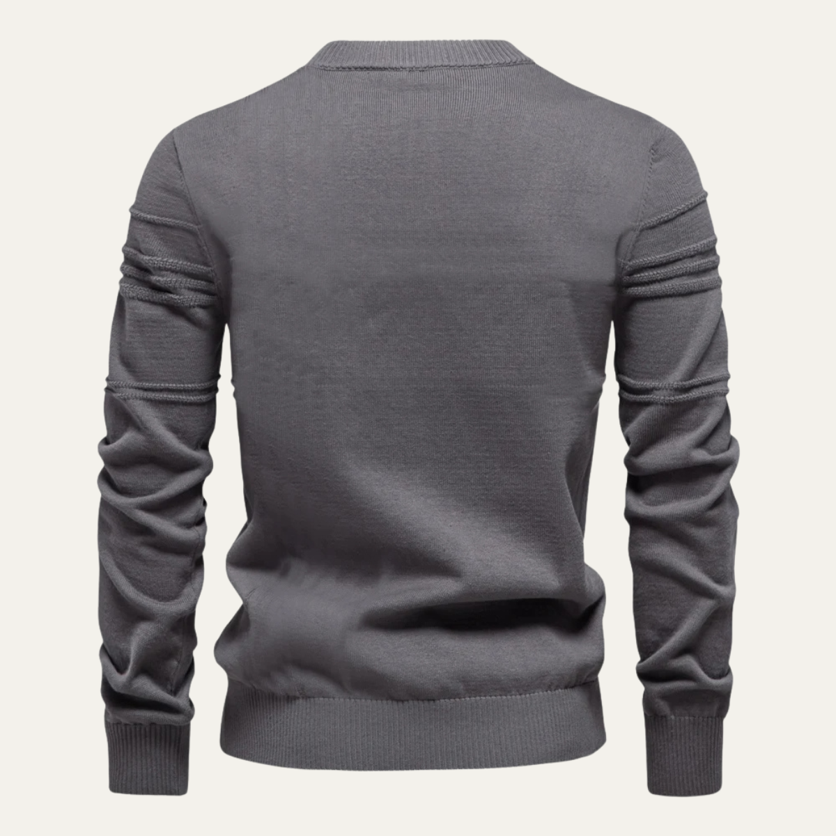 VogeLuxe | Men’s Textured Ribbed Crewneck Sweater 6