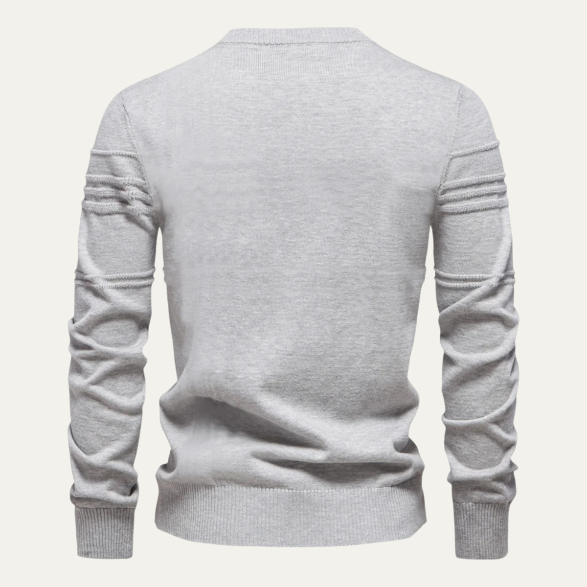 VogeLuxe | Men’s Textured Ribbed Crewneck Sweater 7