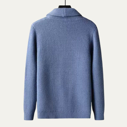 VogeLuxe | Men’s Textured Shawl Collar Cardigan 4