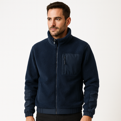 VogeLuxe | Men’s Textured Sherpa Fleece Jacket 0