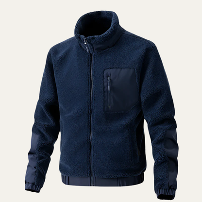 VogeLuxe | Men’s Textured Sherpa Fleece Jacket 3