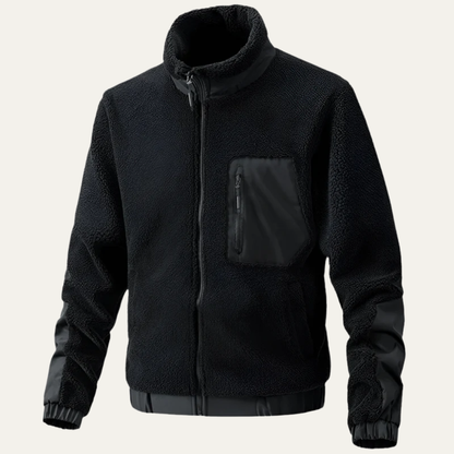 VogeLuxe | Men’s Textured Sherpa Fleece Jacket 5