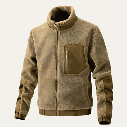 VogeLuxe | Men’s Textured Sherpa Fleece Jacket 6