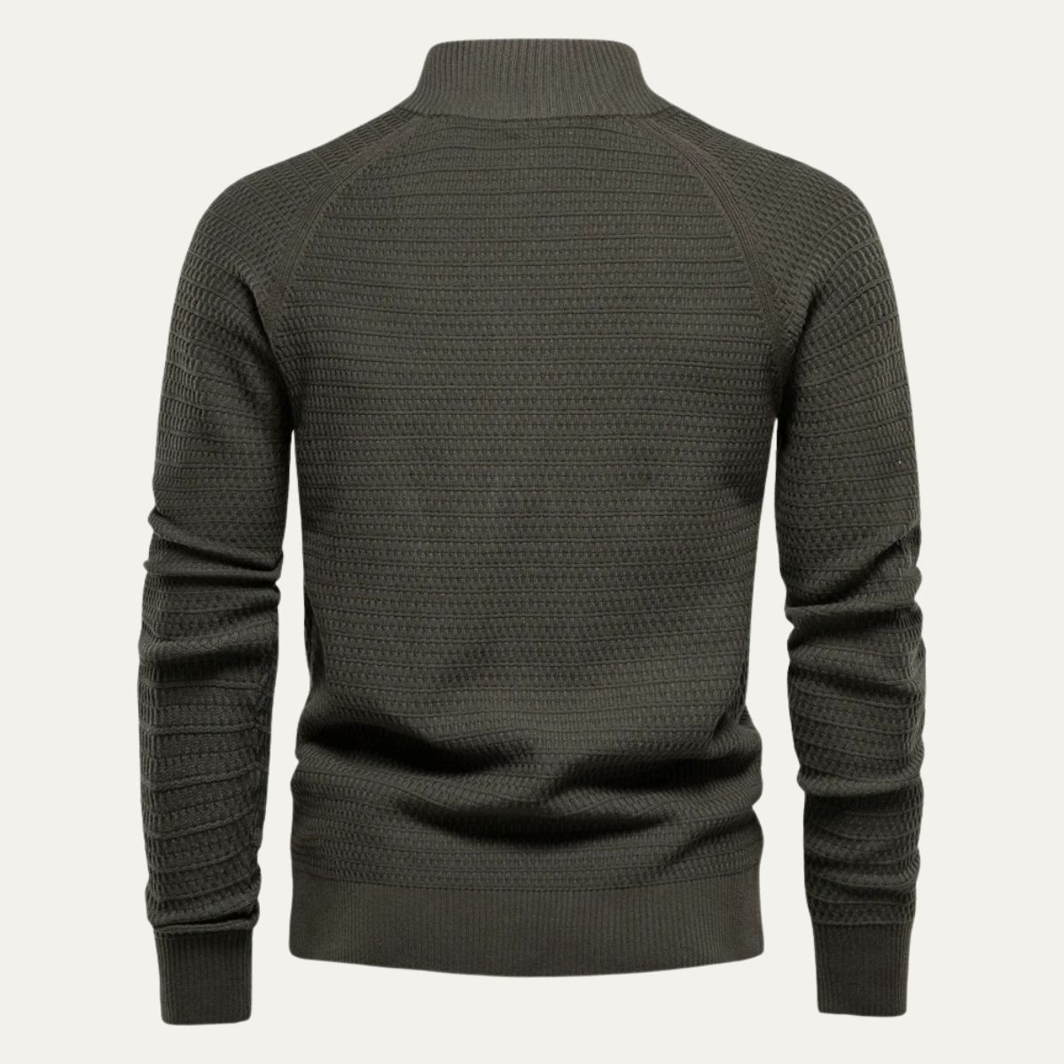VogeLuxe | Men's Textured Stand Collar Cardigan 3