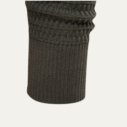 VogeLuxe | Men's Textured Stand Collar Cardigan 8