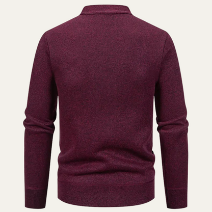 VogeLuxe | Men’s Textured V-Neck Cardigan 3