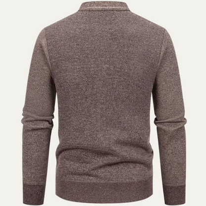 VogeLuxe | Men’s Textured V-Neck Cardigan 7