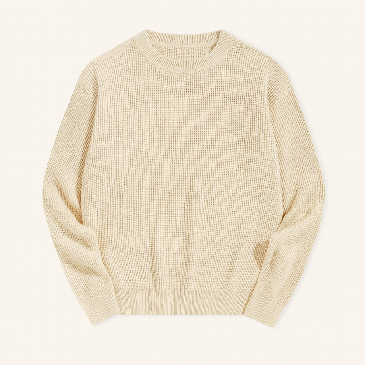 VogeLuxe | Men’s Textured Waffle Sweater 1