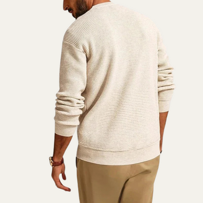 VogeLuxe | Men’s Textured Waffle Sweater 3