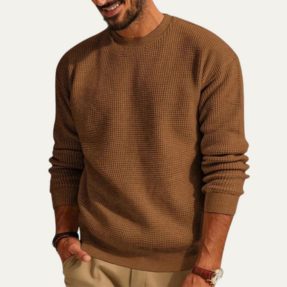 VogeLuxe | Men’s Textured Waffle Sweater 5