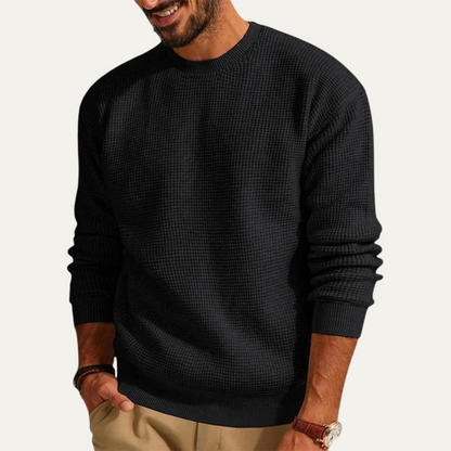 VogeLuxe | Men’s Textured Waffle Sweater 6
