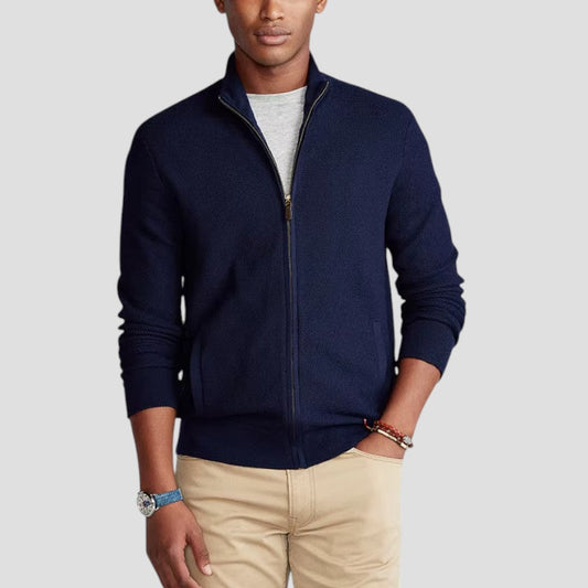 VogeLuxe | Men’s Textured Zip-Up Cardigan 0