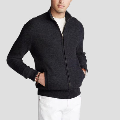 VogeLuxe | Men’s Textured Zip-Up Cardigan 3