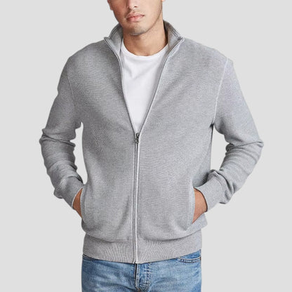 VogeLuxe | Men’s Textured Zip-Up Cardigan 5