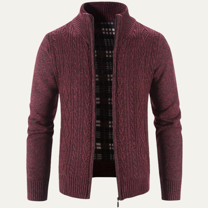 VogeLuxe | Men’s Textured Zip Knit Jacket 10
