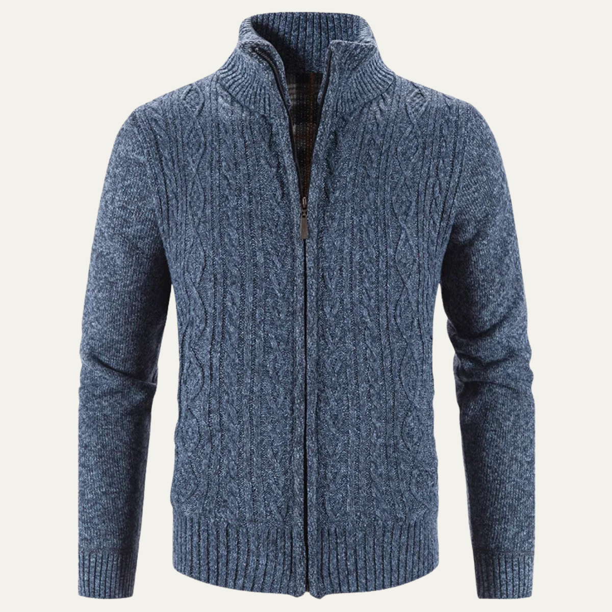 VogeLuxe | Men’s Textured Zip Knit Jacket 7