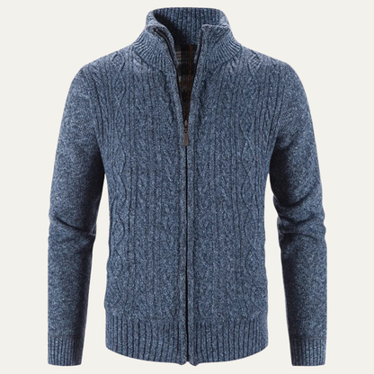 VogeLuxe | Men’s Textured Zip Knit Jacket 7