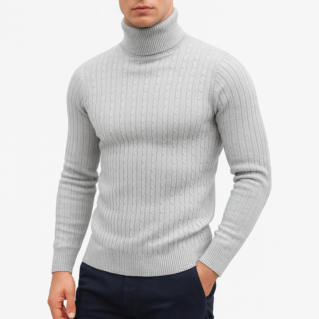 VogeLuxe | Men’s Thick Turtleneck Knitted Sweater 1